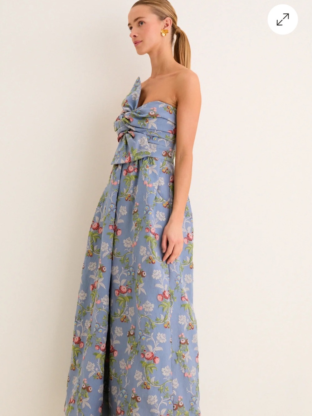 NWT Tuckernuck Trellis Bloom jacquard Kathleen gown - Picture 3 of 12